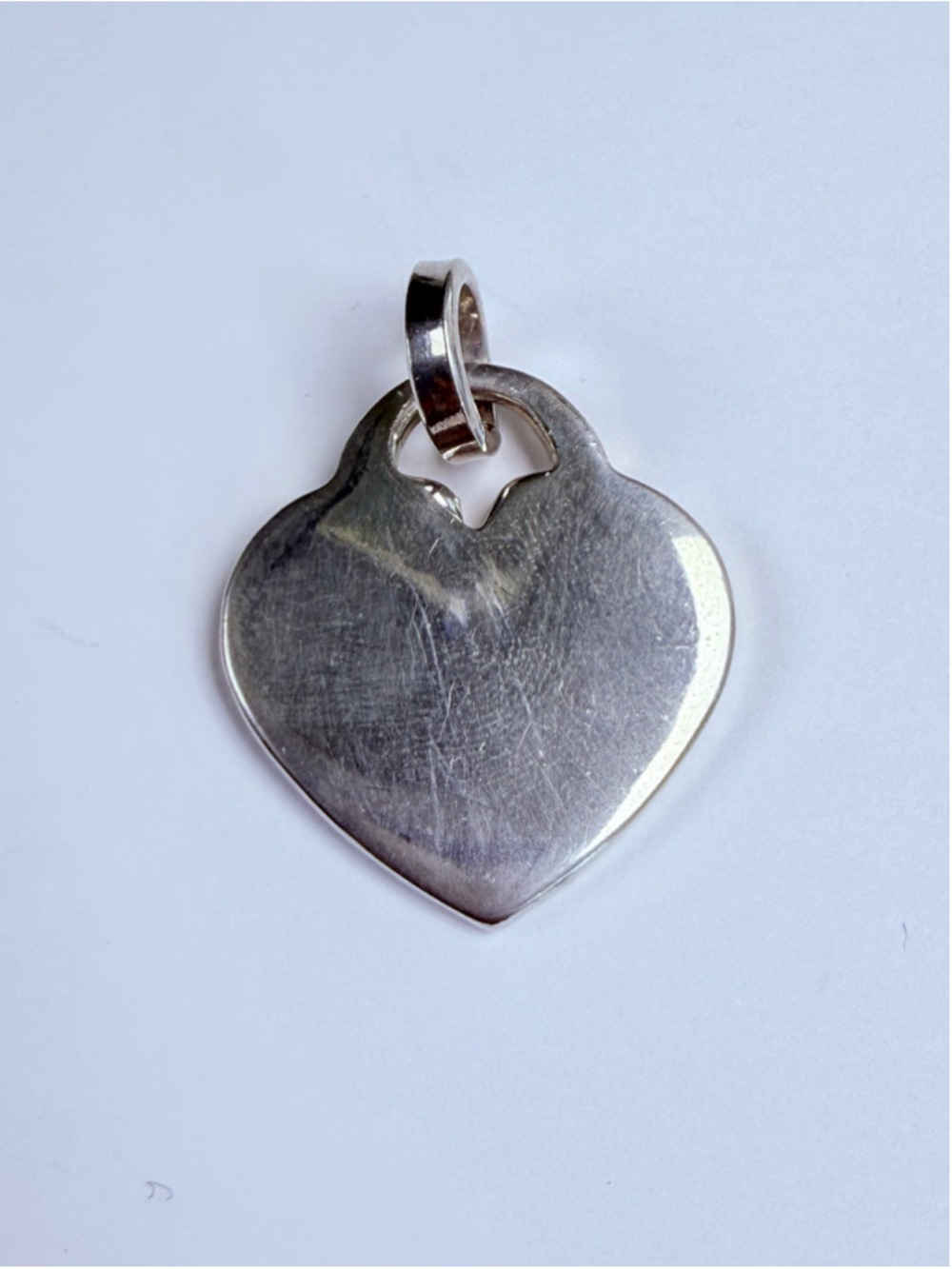 Classic Return To Heart Tag Silhouette 925 Sterling Silver Blank Charm Pendant